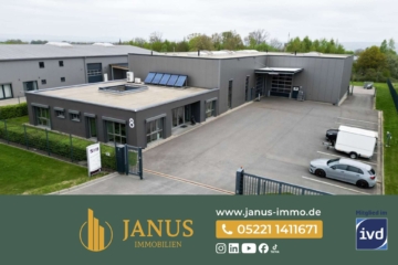 Einziehen & produzieren: Neuwertige Gewerbehalle mit modernen Büroflächen in Bad Oeynhausen-Lohe, 32545 Bad Oeynhausen, Industriehalle