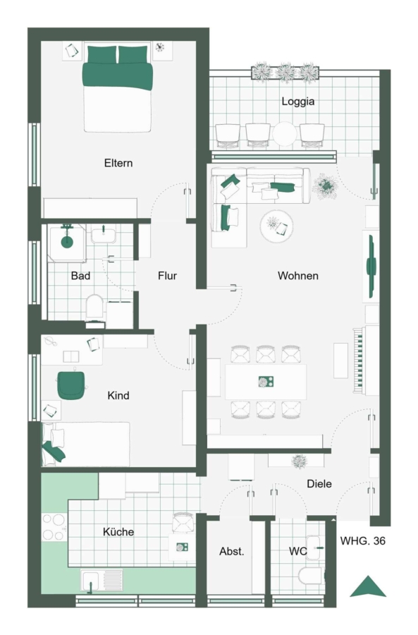 3-Zimmer-Wohnung