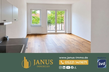 Hochwertige 2-Zimmer-Wohnung am Stiftberg mit Einbauküche, Balkon und Echtholzparkett, 32049 Herford, Erdgeschosswohnung